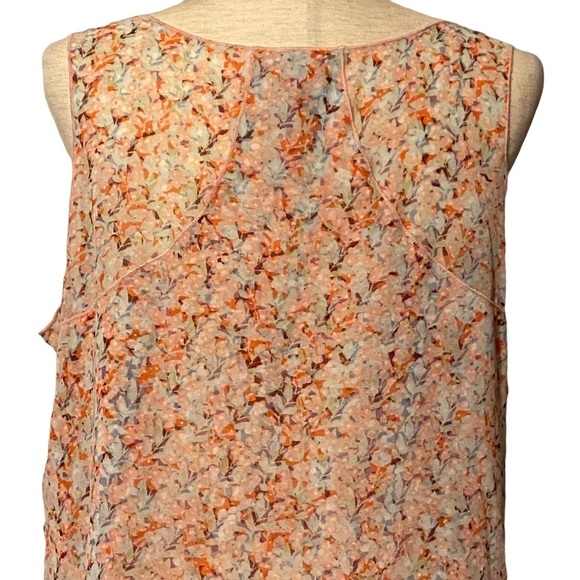 Cabi Bella Floral Tiered Tank Top Size Medium Sleeveless Chiffon Style 5032 - Picture 7 of 10